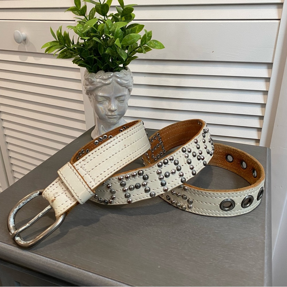 Hugo Boss Orange Rugged Studded Belt Y2K Western